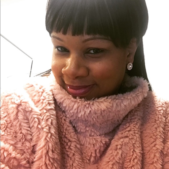 GAP Sweaters - Faux Fur Blush Sweater!